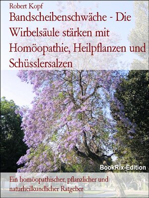 cover image of Bandscheibenschwäche--Die Wirbelsäule stärken mit Homöopathie, Heilpflanzen und Schüsslersalzen